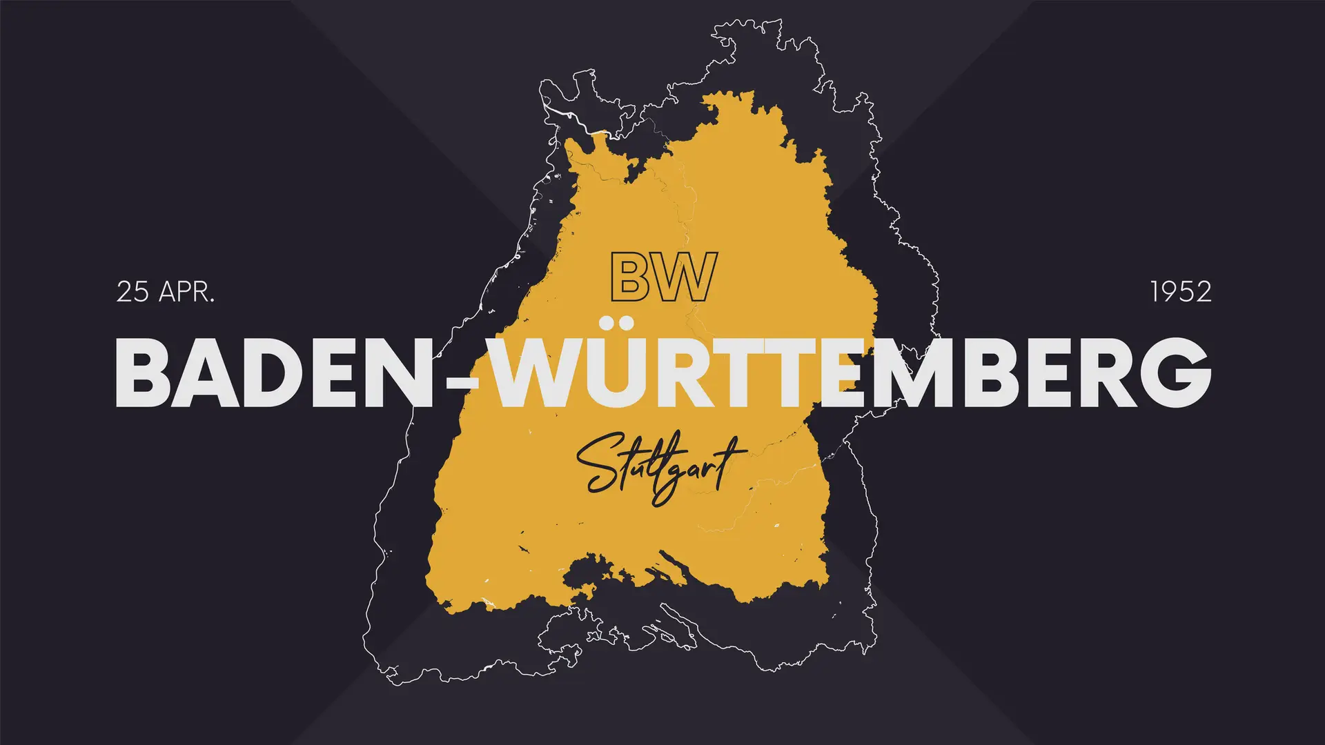 Karte von Baden-Württemberg mit hervorgehobener Region und Markierung Stuttgart